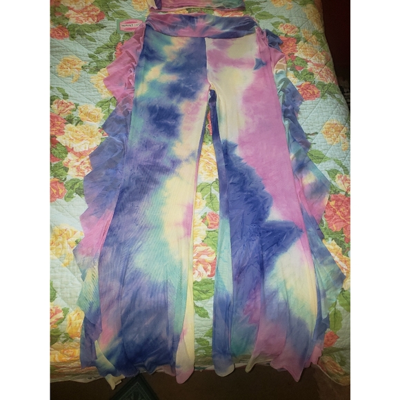 Matching 2 piece mesh tie dye set - Picture 2 of 4